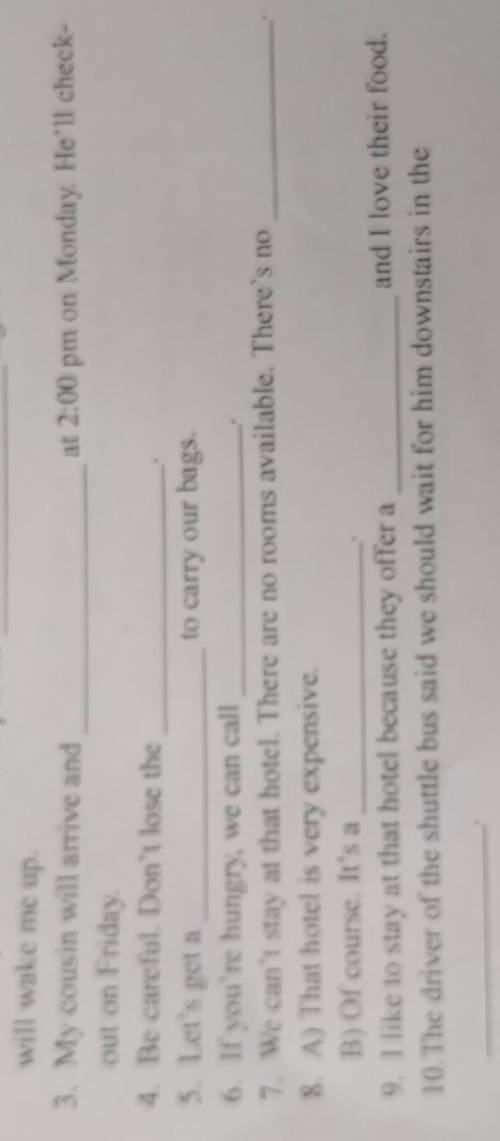 Complete the sentences with the below . 