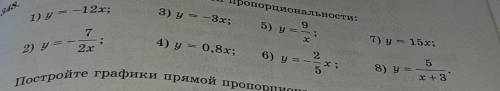 Постройте график прямой пропорцеональности