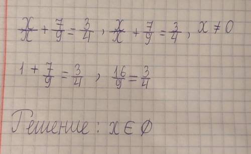 Между иксами и дробью семь девятых одна черта дроби ! ​