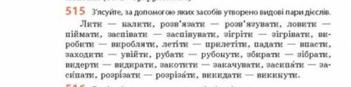 З'ясуйте, за до яких засобів утворено видові пари дієслів.⬆️⬆️⬆️ Будь ласка