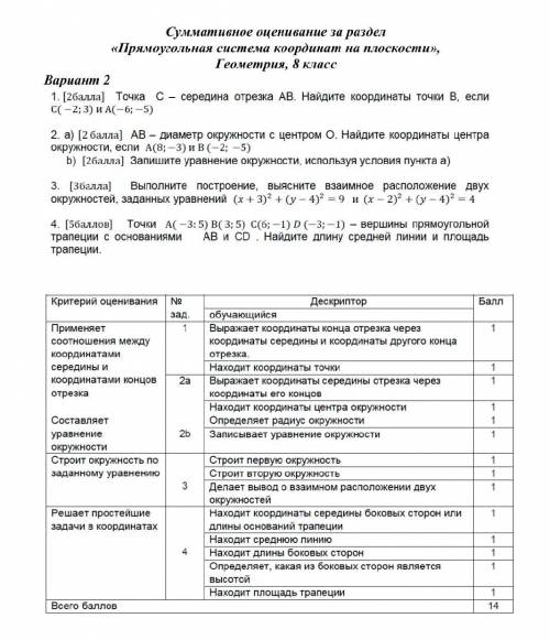 Геометрия сор 8 класс 4 четверть ,(。ŏ﹏ŏ)