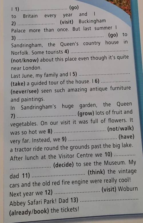 Put the verbs in brackets into the present simple, past simple,present perfect or going to.