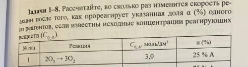 Рассчитайте во сколько раз изменится скорость реакции после того, как прореагирует как прореагирует