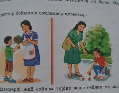 Суреттер бойынша сөйлемдер құрастыр
