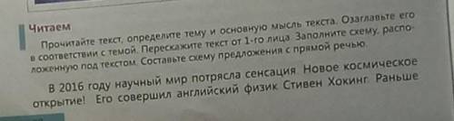 Прочитайте текст, определите тему и основную мысль текста. Озаглавте его в соответствии с темой . Пе