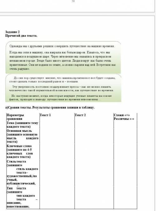 Сравни 2 текста , мне нужно 