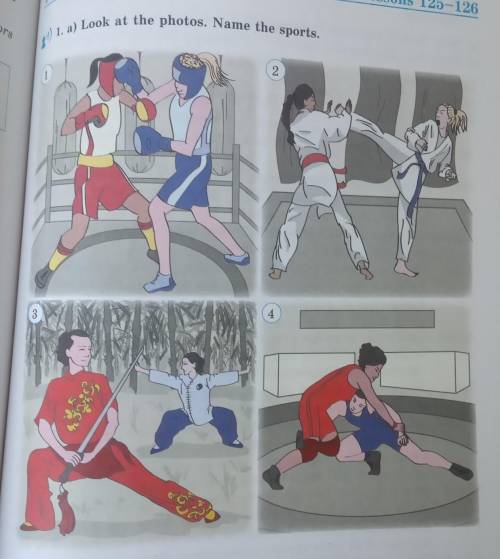 1. a) Look at the photos. Name the sports.