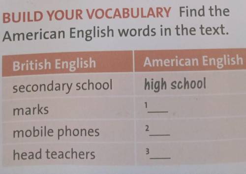 Find theAmerican English words in the text.