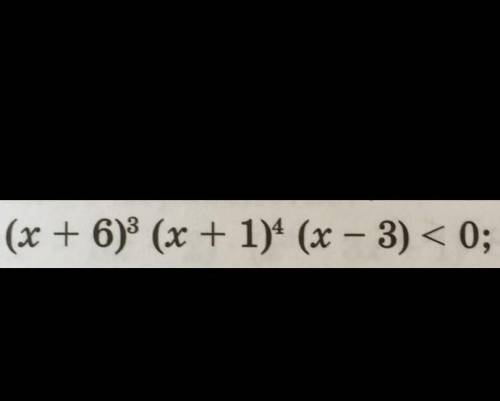 (х+6)^3 (х+1)^4(х-3)<0