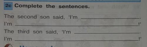 2c Complete the sentences. 