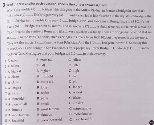 3 Read the text and for each question, choose the correct answer, A, B or C. What's the world's (1) 