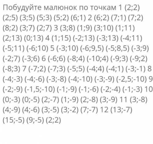 Намалюйте малюнок по точкам має вийти донозавир 