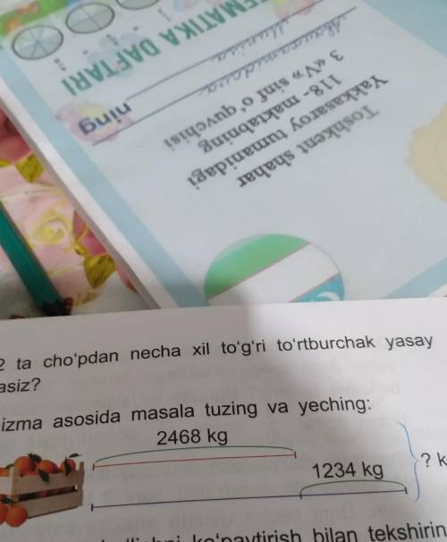 Chizma asosida masala tuzing va yeching.