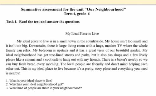 Task1 Read the text Ansewr the guetions in 