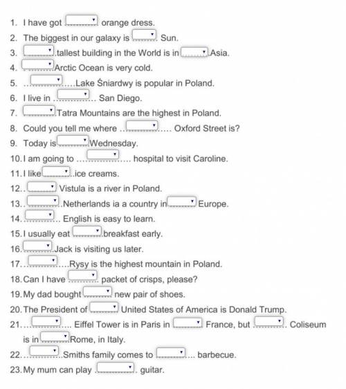Фото сверху выбрать: a, an, the, _​
