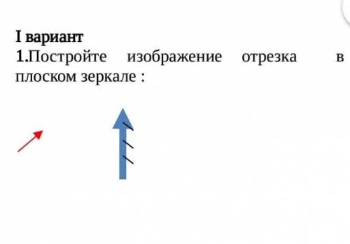 Постройте изображение отрезка в плоском зеркале :