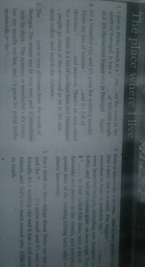 b Complete the text with these words. atmosphere, beach, city, festival, population, museums, river,