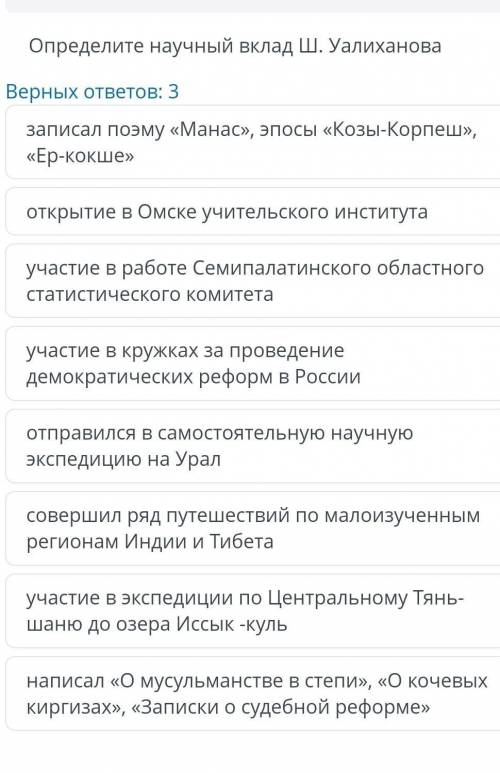 Научный вклад ш. уалиханова