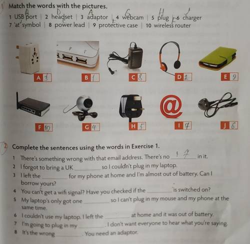 Complete the sentences using the words in Exercise 1. 