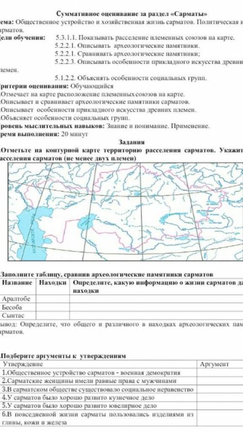 Сор по историю Казахстана 5 класса 