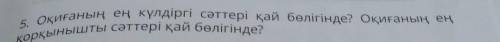 Оқиғаның ең күлдіргі сәттері қай бөлігінде? Оқиғаның ең қорқынышты сәттері қай бөлігіде?