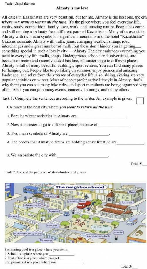 Complete the sentences according to the writer