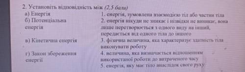 Установіть відповідність між а