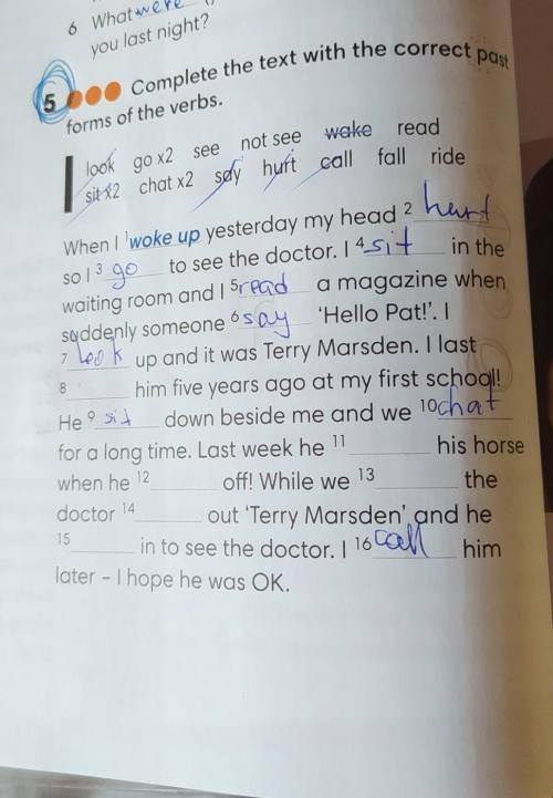 Complete the text with the correct past forms