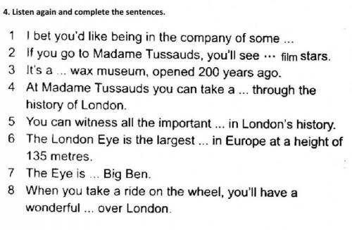 Listen again and complete the sentences. 