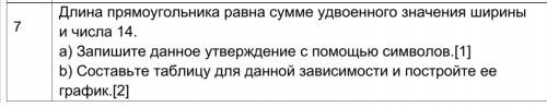 Длина прямоугольника равна сумме удвоенного значения ширины и числа 14 