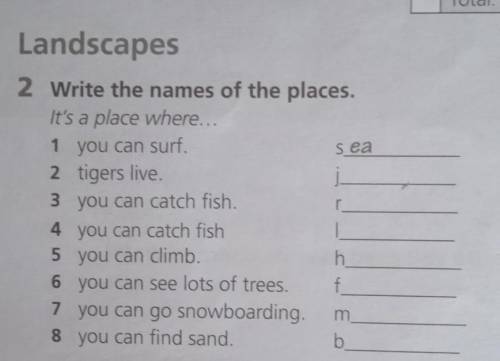 2 Write the names of the places. 