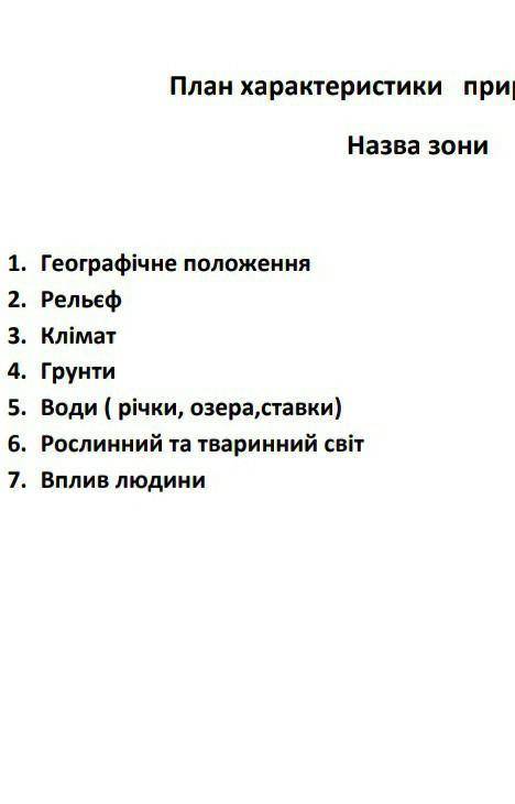 Опис природної зони Тернівки