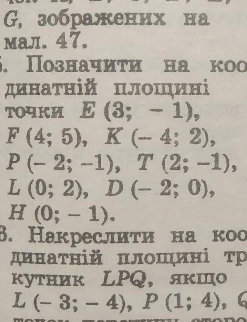 накресліть на координатній площини