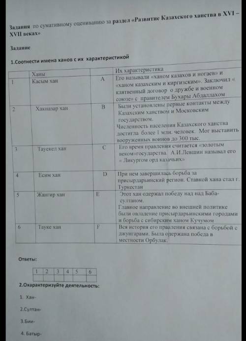 сор по истории Казахстана дам лучший ответ 6 класс​
