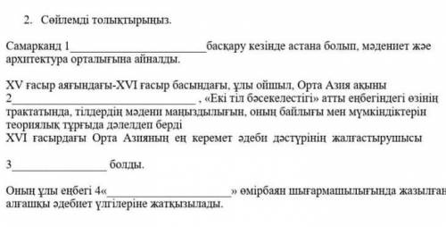 СОЧ по истории. по казахском