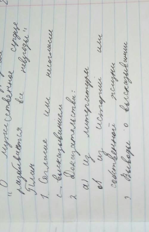 Написать сочинение по плану до вечера​