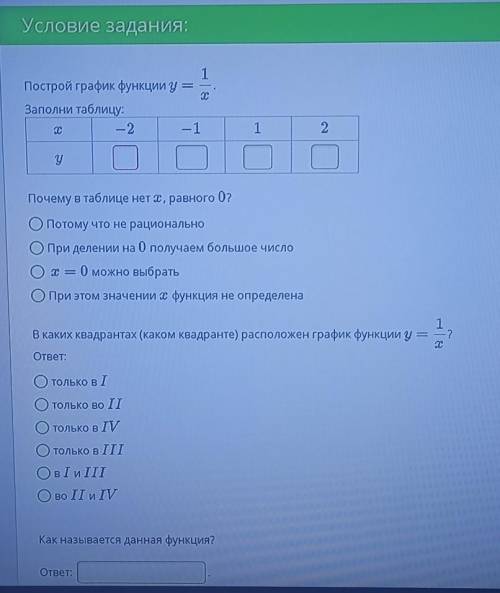 Построй график функции...