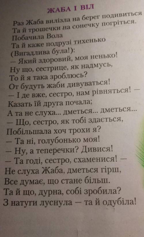 Цитатний план до твору Жаба і віл​
