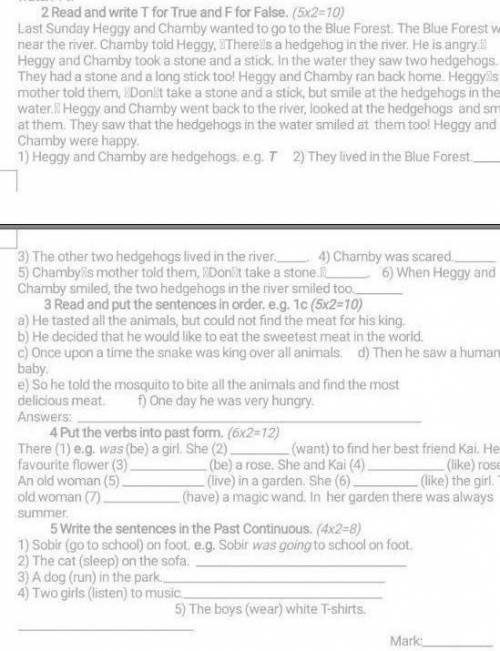 Read and put the sentences in order