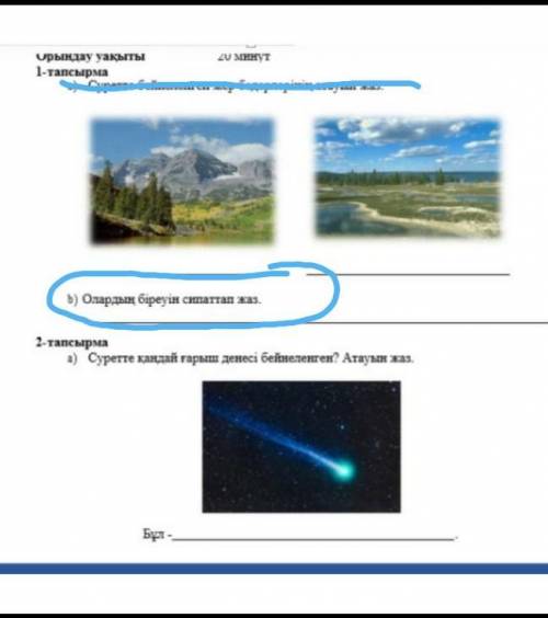 Олардын біреуінін сипатын жаз