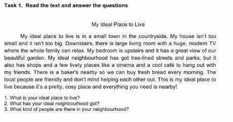 Task. Read the text and answer the questions.