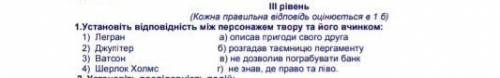Установіть відповідність між персонажем та його вчинком: 