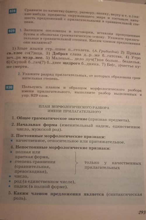 Морфологический разбор прилагательного​