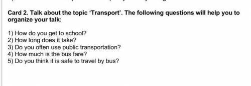 Talk about the topic transport 