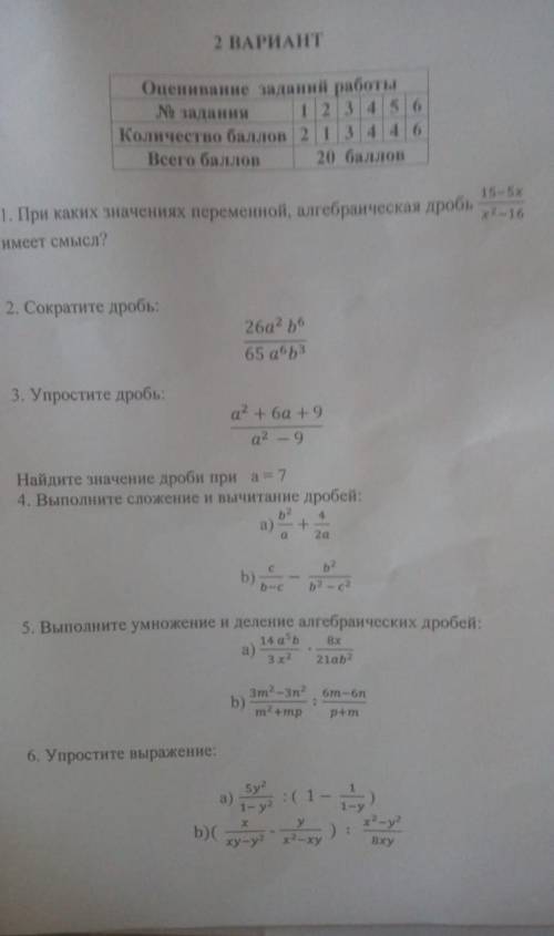 Соч 7класс 4 четверть алгебра 