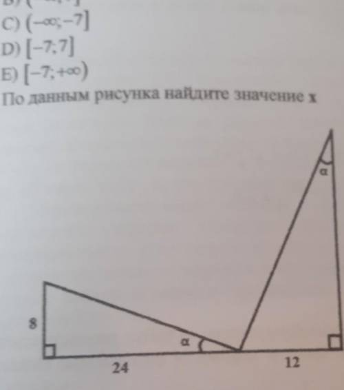 15. по данным рисункам найдете значение х​