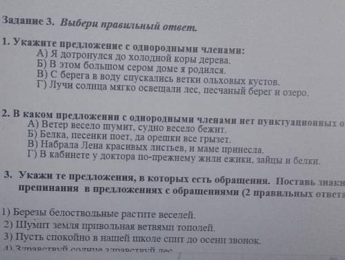 Выбери правильные ответы у меня соч