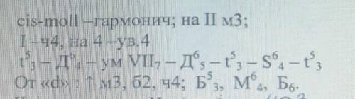 Cis-moll -гармонич; на ІІ м3;І -ч4, на 4 -ув. 4