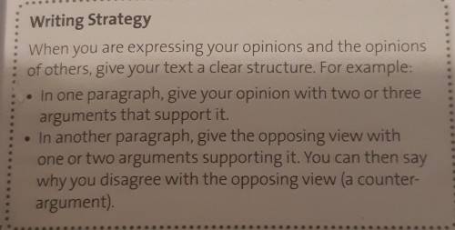 Writing strategy for task 2.