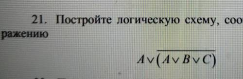 Постройте логическую схему, соответствующую выражению